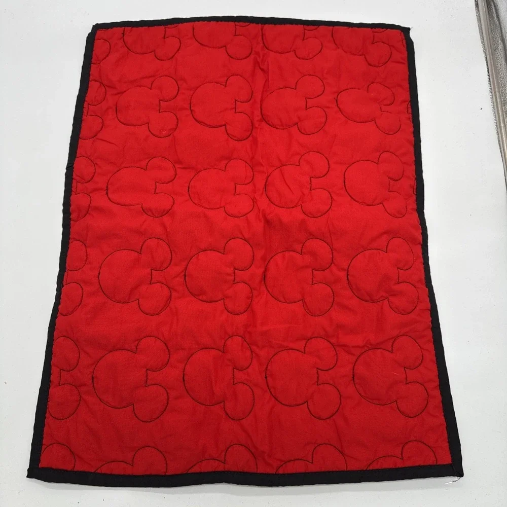 Disney Mickey Mouse Ears‎ Embroidered Quilted Pillow Case 20 X 26